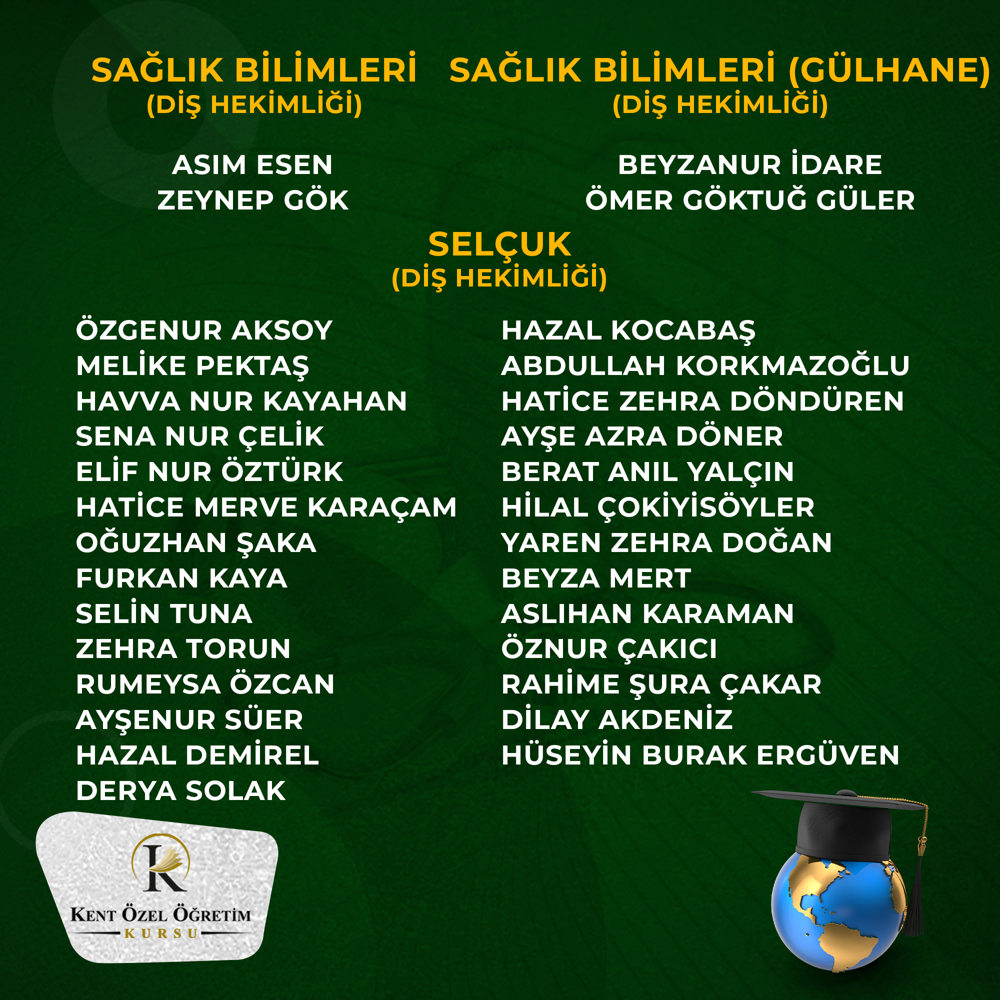 Diş Hekimliği - Başarı 9